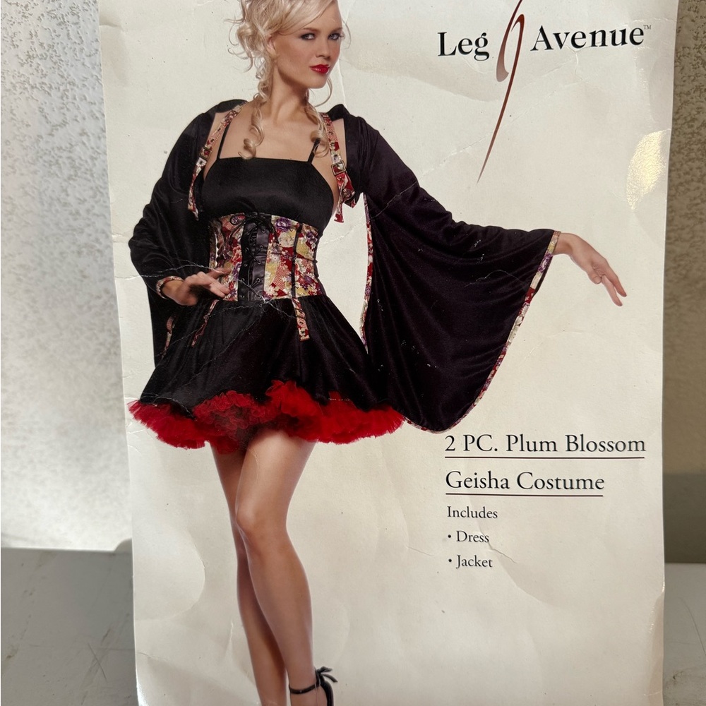 Leg Avenue Floral Costume with Red and Black Accents